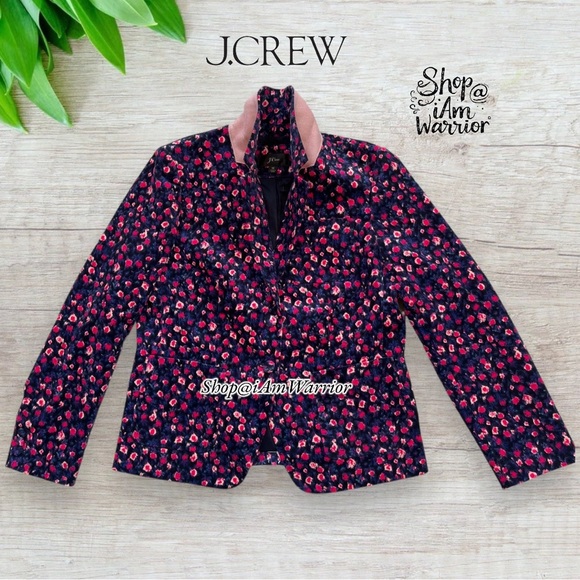 J.Crew floral print 2 PC corduroy blazer + pantsuit *shop@iamwarrior - Picture 5 of 16